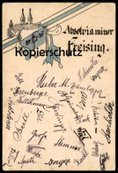 ALTE POSTKARTE ABSOLVIA MINOR FREISING 1925 ABITUR COULEURKARTE STUDENTIKA STUDENTICA UNTERSCHRIFT SPÄTH FALTHAUSER - Freising