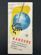 Ancien Dépliant Touristique Publicité HANOVRE 1954 Foire Industrielle D' Allemagne - Dépliants Touristiques