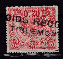 DDDD 674 -- Timbre Chemin De Fer Cachet De FORTUNE 1919 Poids Reconnu TIRLEMONT - Altri & Non Classificati