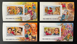 Guinée Guinea 1985 Mi. Bl. 197 - 200 Année De La Jeunesse Year Youth Jahr Jugend Chopin Botticelli Rossini Picasso Art - Guinea (1958-...)