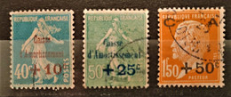FRANCE - 1927 Caisse D'amortissement N° 246/248 O (voir Scan) - 1927-31 Caisse D'Amortissement