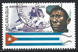 Nicaragua 1984. Scott #1388 (U) Histoty Of Baseball, Carlos Colas, Cuba - Nicaragua