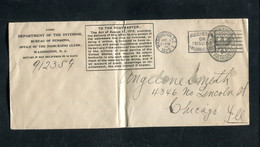 "USA" 1924, Brief Ex "Department Of The Interior Washington" (17/14) - Cartas