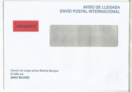 CC URGENTE AVISO LLEGADA ENVIO POSTAL INTERNACIONAL - Cartas & Documentos