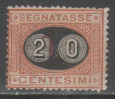 ITALIA 1890 - Segnatasse Soprastampati 20 C. Su 1 C. *            (g9109) - Segnatasse