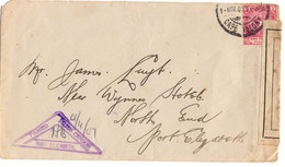 CAP DE BONNE ESPERANCE YT N°42 SEUL SUR LETTRE OBLITERE CAPE COLONY POUR PORT ELISABETH CENSURE GUERRE DES BOERS - Cape Of Good Hope (1853-1904)