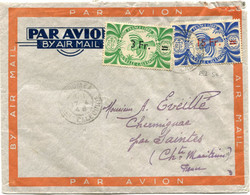 NOUVELLE-CALEDONIE FRANCE LIBRE LETTRE PAR AVION DEPART NOUMEA 17-4-46 Nelle CALEDONIE POUR LA FRANCE - Briefe U. Dokumente