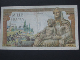 1000 Francs - Mille  Francs Déesse Déméter - Type 1942  3-12-1942   **** EN ACHAT IMMEDIAT **** - 1 000 F 1942-1943 ''Déesse Déméter''