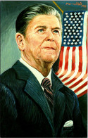 President Ronald Reagan 40th U S President Painting By Morris Katz - Présidents