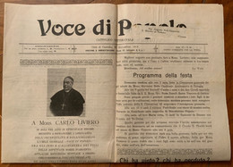 CITTÀ DI CASTELLO 28/11/1913 - VOCE DI POPOLO NOTIZIE LOCALI - COMPLETO CON RARE PUBBLICITA’ - Premières éditions