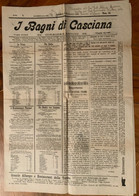 I BAGNI DI CASCIANA - GIORNALE DELLE LOCALI TERME E CRONACHE CITTADINE - 8/9/1903 - COMPLETO - Prime Edizioni