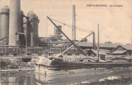 54 - PONT A MOUSSON - Les Fonderies - Péniche - Carte Postale Ancienne - Pont A Mousson