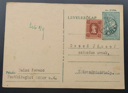 Hungary - Tábori Posta -1946 Budapest Levelezolap  4/45 - Cartas & Documentos