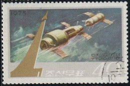 Corée Du Nord 1975 Yv. N°1256 - Astronautique - Soyouz Et Saltout - Oblitéré - Corée Du Nord