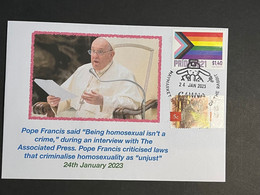 (1 Oø 43) Pope Francis In Vatican City Says "Being Homesexual Isn't A Crime"... With Pride New Zealand Stamp - Other & Unclassified