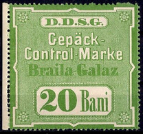 Romania 1870 DDSG LOCAL POST 20 BANI Danube Steamboat Ships Original Gum MNH/2 - Sonstige & Ohne Zuordnung