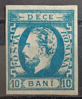 Romania 1871/1872 King Carol 10 BANI Blue Mi.29I Rare!! OG Cv$300 - Autres & Non Classés