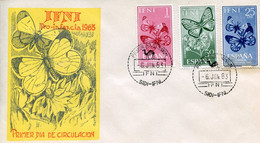 Maroc; Ifni; FDC 1963 " Pro-infancia ,papillons,mariposas "Morocco,Marruecos - Ifni