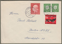 Bund: Brief Mit Mi.-Nr. 202 ST Wohlfahrt, 211 ST Kraftpost, 303 ST Heuss !   X - Briefe U. Dokumente