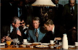 President Jimmy Carter With Cyrus Vance And Zbignlew Brzezinski - Présidents