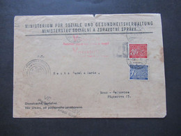 1941 Protektorat Böhmen Und Mähren Ministerium Für Soziale Und Gesundheitsverwaltung Viktoria Stempel!! Portomarken - Brieven En Documenten