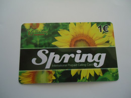 GREECE USED  PREPAID CARDS  FLOWERS SPRING - Blumen