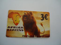 GREECE MINT   PREPAID CARDS  LIONS ANIMALS - Selva