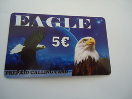 GREECE MINT   PREPAID CARDS  BIRDS EAGLE - Eagles & Birds Of Prey