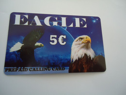 GREECE MINT   PREPAID CARDS  BIRDS EAGLE - Arenden & Roofvogels