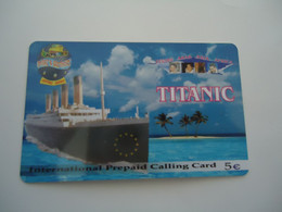 GREECE  USED PREPAID CARDS  TITANIC SHIPS - Barcos