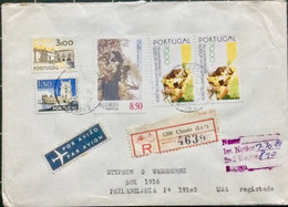 PORTUGAL 1981, COVER USED TO USA, DA MONTE SANTO ANTONIO, WAR, RELIGION, REGISTER CHIADO & PHILADELPHIA CITY CANCEL - Lettres & Documents