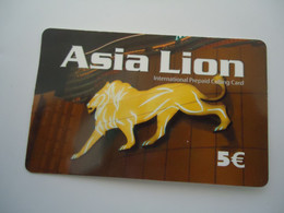 GREECE USED PREPAID CARDS  LIONS ASIA - Giungla