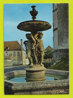 89 NEUVY SAUTOUR La Fontaine Statue Pancarte Racines 5km En 1981 - Neuvy Sautour