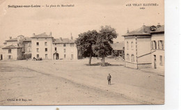 Solignac-sur-Loire Animée La Place Du Marchedial Carte Très Rare - Solignac Sur Loire