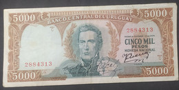 Uruguay – Billete Banknote De 5000 Pesos Moneda Nacional – Serie C – Año 1967 - Uruguay