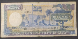 Uruguay – Billete Banknote N$ 10.000 Decreto Ley 14.316 Año 1987 – Serie B - Uruguay