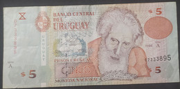 Uruguay – Billete Banknote $ 5 – Serie A – Año 1998 - Uruguay