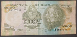 Uruguay – Billete Banknote N$ 100 Moneda Nacional – Serie G - Uruguay