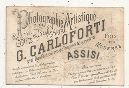 Carte De Visite, ITALIE, ASSISI,  Photographie Artistique G. Carloforti - Visitenkarten