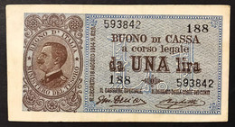 1 Lira Vitt. Em. III° Serie 188 Del 28 12 1917 NC  Bb/spl Ottimo Esemplare LOTTO 4342 - Italië – 1 Lira