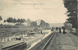 BORAN - Remorqueurs Dans Le Canal De L'écluse, Péniche. - Schlepper