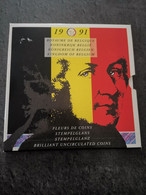 COFFRET BELGIQUE FRANCS FRANK 1991 MOZART UNC FDC BU SET BELGIUM COINS - FDC, BU, BE & Coffrets