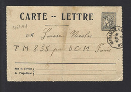 Carte Lettre De FRANCE Franchise Militaire MIRAMAS A CAVAILLON - 1877-1920: Semi-moderne Periode