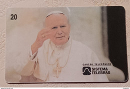 BRAZIL USED PHONECARD POPE JOHN PAUL II - Brasilien