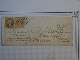 BN4 FRANCE  BELLE  LETTRE   1866  MARSEILLE A PARIS +N°21 +AFFRANCH. INTERESSANT - 1862 Napoléon III