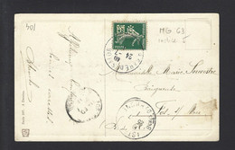 Carte De FRANCE SALON DE PROVENCE Perforée MG 19 - 1877-1920: Periodo Semi Moderno