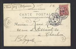 Carte De FRANCE SALON DE PROVENCE Perforée MG 1904 - 1877-1920: Semi-Moderne
