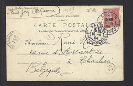 Carte De FRANCE SALON DE PROVENCE Perforée MG 1904 - 1877-1920: Semi Modern Period