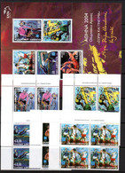 1386.GREECE.2004 ATHENS  OLYMPICS 2003  BODY AND MIND # 2265-2269, F 29  VERY FINE MNH S/S &  IMPRINT BLOCKS OF 4 - Nuovi