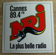 AUTOCOLLANT RADIO : NRJ CANNES - 89.4 - Adesivi